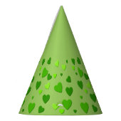 Tausend Herzen für Sie mit grünem Hintergrund Partyhütchen (Links)