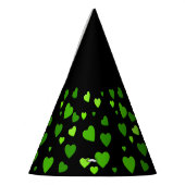 Tausend Herzen für Sie mit schwarzem Hintergrund Partyhütchen (Links)