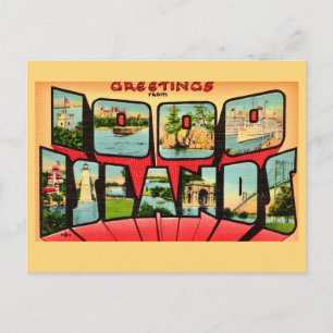 Tausend Inseln NY Vintage Postkarte