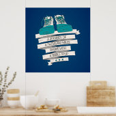 Tausend Meilen beginnen mit einem Single Poster (Küche)