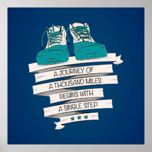 Tausend Meilen beginnen mit einem Single Poster