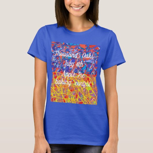 Tausend Oaks JUly 4 applepie Wettbewerb abstrakte T-Shirt (Vorderseite)