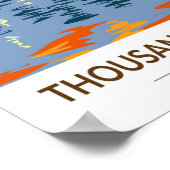 Tausend Palmen Oase bewahren Kalifornien Vintag Poster (Ecke)