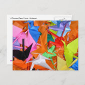 Tausend Papierkran - Senbazuru - Gut machen Postkarte (Vorne/Hinten)