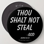 Tausend shalt nicht stehlen button (Vorne & Hinten)