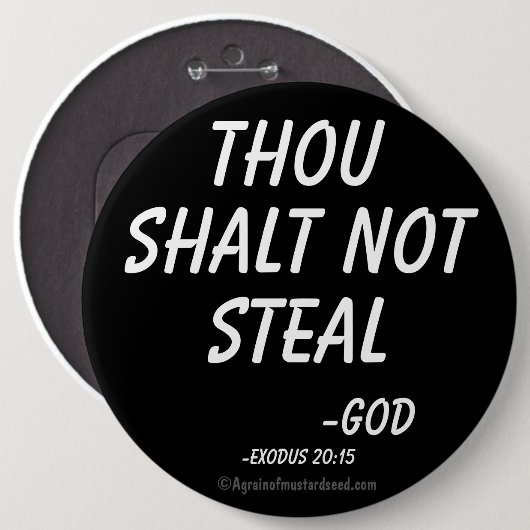 Tausend shalt nicht stehlen button (Vorne & Hinten)