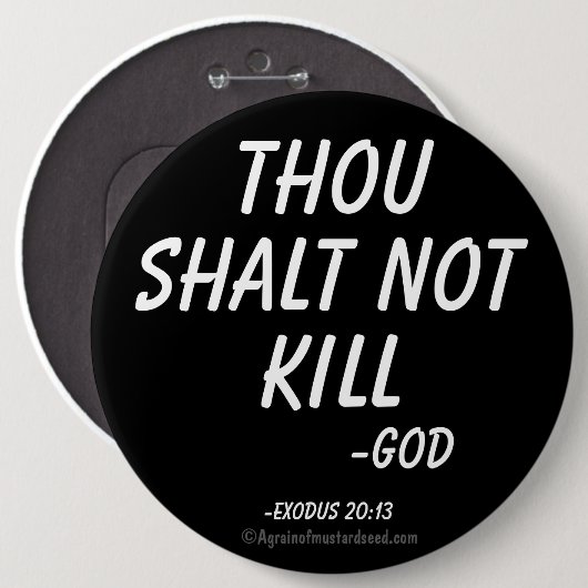 Tausend shalt nicht Tötung Button (Vorne & Hinten)