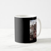 Tausend Yard Stare Funny Soldier Cat Meme in Batt Kaffeetasse (VorderseiteRechts)