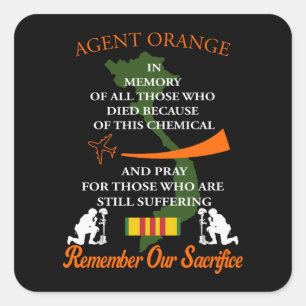 Tausendblatt or Agent Orange Quadratischer Aufkleber