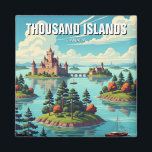 Tausende Inseln Ontario Kanada Magnet<br><div class="desc">Die Region der Tausend Inseln erstreckt sich über den St. Lawrence River entlang der Grenze zu Ontario, Kanada und New York, USA, mit über 1.800 Inseln, die über glitzernde blaue Gewässer verstreut sind. Auf kanadischer Seite liegt das Herz der Gegend in der Nähe von Gananoque, Rockport und Kingston, wo Granitpflanzen,...</div>