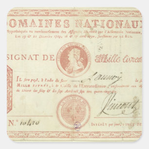 Tausende Livre-Banknoten mit Louis XVI Quadratischer Aufkleber