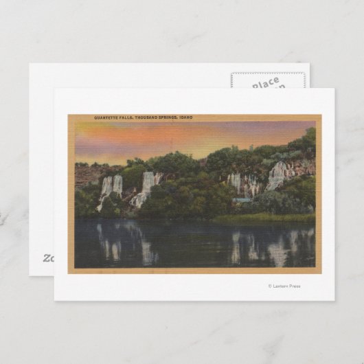 Tausende Quellen, IDView of Quartette Falls Postkarte (Vorne/Hinten)
