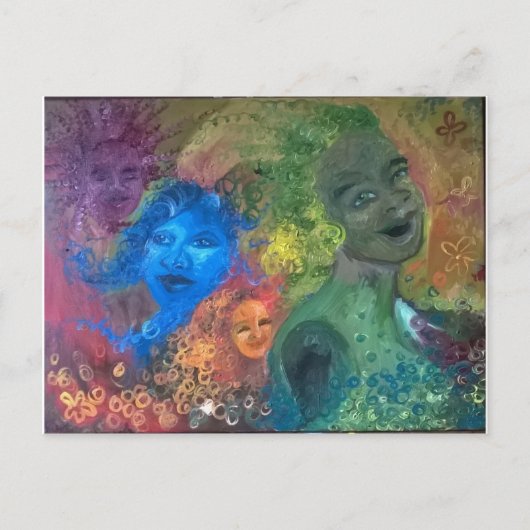 Tausende Schwestern lachen Postkarte (Vorderseite)