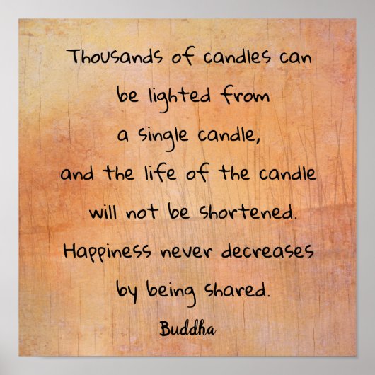 Tausende von Kerzen — Buddha zitiert _art print Poster (Vorne)