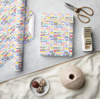 Tausende Wörter - 1000 Wörter Geschenkpapier