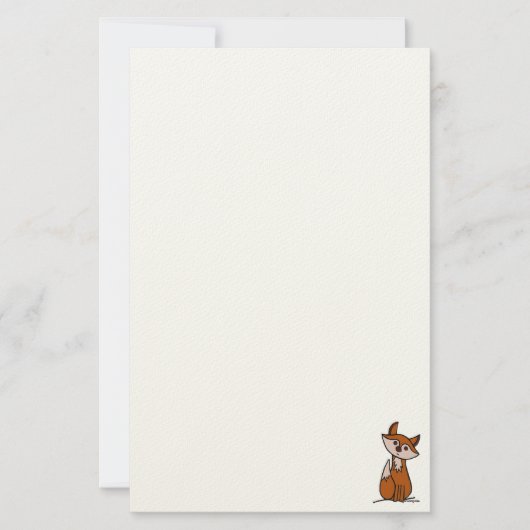 Tautropfen Feige der Fuchs stationär Briefpapier (Vorderseite)