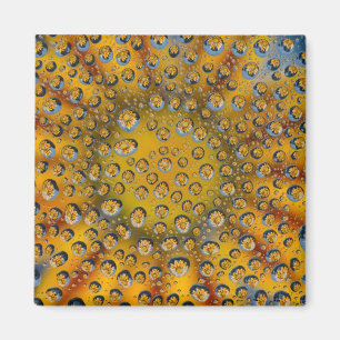 Tautropfen-Reflexion einer Blume, Crescent City, Magnet