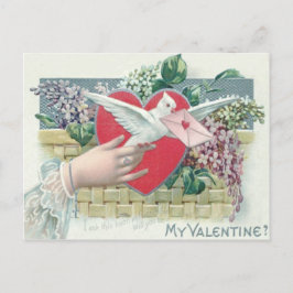 Tauve Heart Vergiss-Me-Not Valentine Feiertagspostkarte