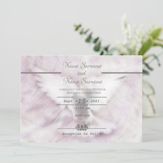 Tauve-Vogel Einladung (Stehend Vorderseite)