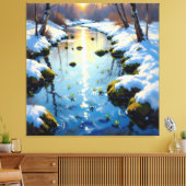 Tauwetter am Meadow Brook  Leinwanddruck (Insitu (Wohnzimmer))