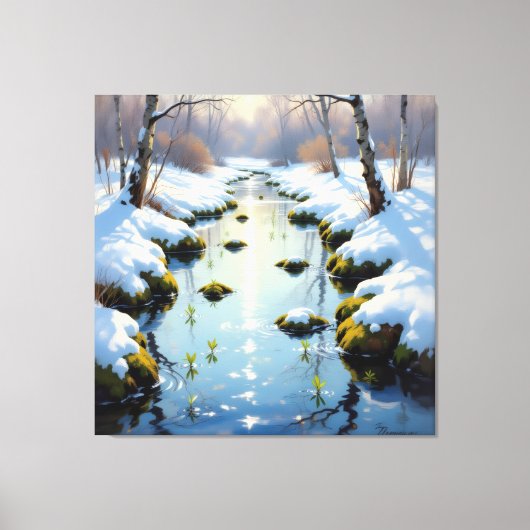 Tauwetter am Meadow Brook Leinwanddruck (Vorderseite)