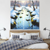 Tauwetter am Meadow Brook  Leinwanddruck (Insitu (Schlafzimmer))