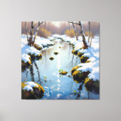 Tauwetter am Meadow Brook  Leinwanddruck (Vorderseite)