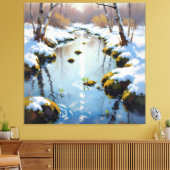 Tauwetter am Meadow Brook  Leinwanddruck (Insitu (Wohnzimmer))