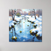 Tauwetter am Meadow Brook  Leinwanddruck (Vorderseite)