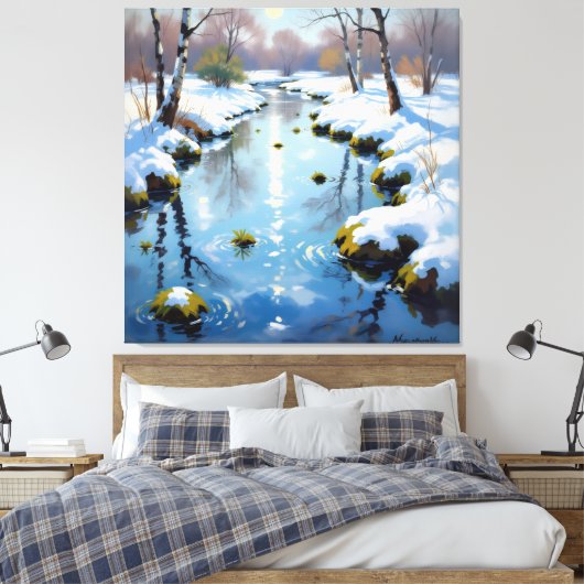 Tauwetter am Meadow Brook  Leinwanddruck (Insitu (Schlafzimmer))