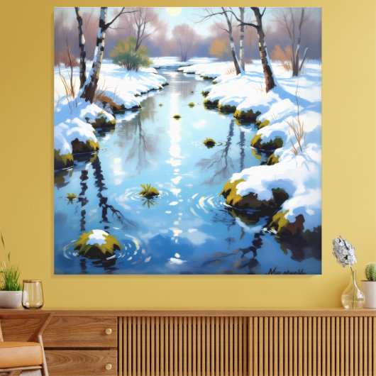 Tauwetter am Meadow Brook Leinwanddruck (Insitu (Wohnzimmer))