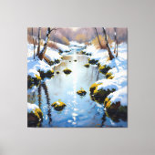 Tauwetter am Meadow Brook  Leinwanddruck (Vorderseite)