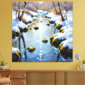 Tauwetter am Meadow Brook  Leinwanddruck (Insitu (Wohnzimmer))