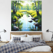 Tauwetter am Meadow Brook Leinwanddruck (Insitu (Schlafzimmer))