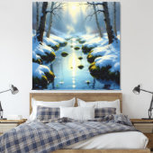Tauwetter am Meadow Brook Leinwanddruck (Insitu (Schlafzimmer))