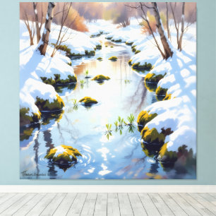 Tauwetter am Meadow Brook  Leinwanddruck