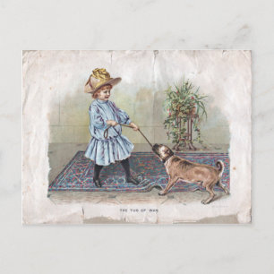 Tauziehen-Postkarte Postkarte