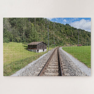 Tavanasa Graubünden Schweiz  Meterspur-Gleis Puzzle