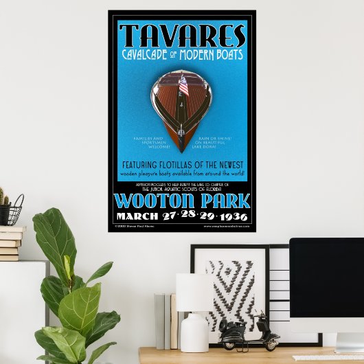 Tavares Cavalcade of Modern Boats Poster (Heimbüro)