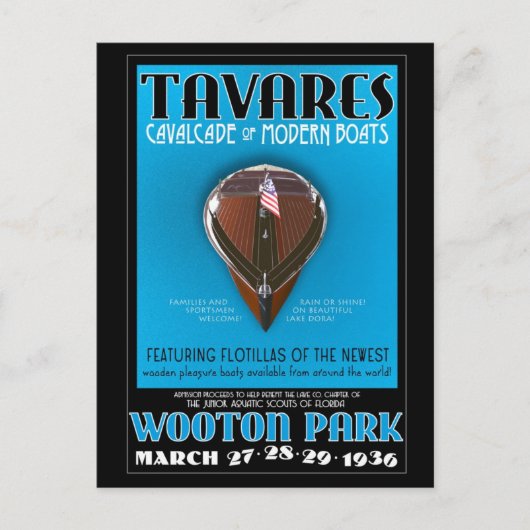 Tavares Cavalcade of Modern Boats Postkarte (Vorderseite)