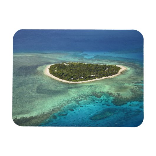 Tavarua Island and coral reef, Mamanuca Islands Magnet (Horizontal)