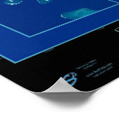 Tavarua & Namotu-Inseln, Fidschi-Satellitenposter Poster (Ecke)