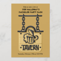 Tavern Sign Bachelor Party Einladung