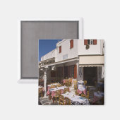 Taverna Nikos, Mykonos, Cyclades-Inseln, Griechenl Magnet (Vorderseite/Rückseite)