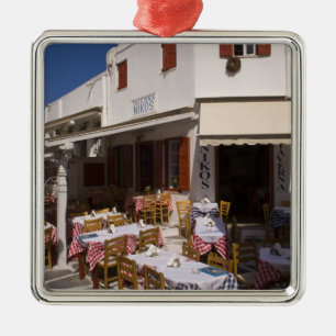 Taverna Nikos, Mykonos, Kykladen, Griechenland Silbernes Ornament