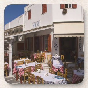 Taverna Nikos, Mykonos, Kykladen, Griechenland Untersetzer