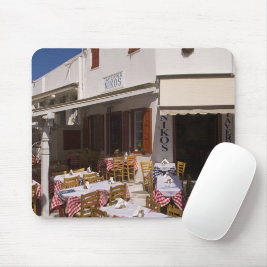 Taverna Nikos, Mykonos, Kykladen-Inseln, Griechenl Mousepad (Mit Mouse)