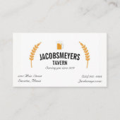 Taverne-oder Bar-Bier-Logo-Geschäfts-Karte Visitenkarte (Vorderseite)