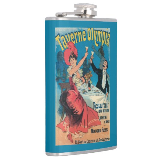 Taverne Olympia-förderndes Plakat Flachmann (Rechts)