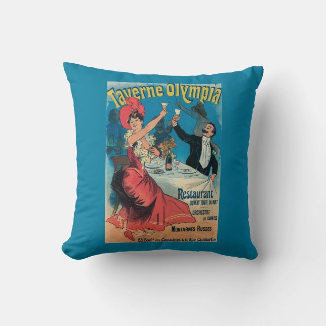 Taverne Olympia-förderndes Plakat Kissen (Vorderseite)